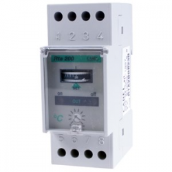 Дискретный термостат, монтаж на DIN-рейку, без дисплея, диапазон -10...20 C, 230 В