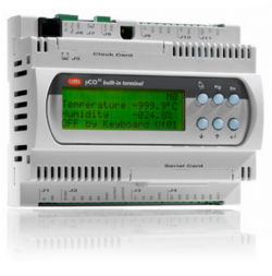 Контроллер pCOXS с встроенным LCD дисплеем 4x23, с встроенным терминалом и последовательной платой MP-BUS, 1МБ флэш-память