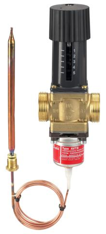 Клапан регулирующий AVTB, для систем горячего водоснабжения, Ду 15 мм, kvs 1,9 м3/ч, Py 16 бар, Тмакс 130С, Тмин 20С, Тмакс 65C