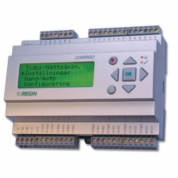 Конфигурируемый контроллер для систем ОВК, ЖК дисплей, входы 4 аналог., 4 универс., 8 цифр., WEB-сервер, TCP/IP, 24В-50Гц, IP 20