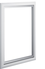 Дверца со сменной вставкой, иллюстративная, зеркальная, для встраиваемого щитка Volta 2-рядного, белая
