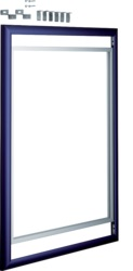 Дверца со сменной вставкой, иллюстративная, зеркальная, для встраиваемого щитка Volta 3-рядного, синяя