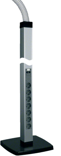 Двойная колонна DA200-45 для приборов формата 45 мм, с гибким шлангом, профиль 130x66мм, высота 2м, ELN