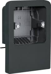 Держатель для устройств SL new, 60х60, скрытой установки, с собственными рамками, для профиля 20х55мм, PC/ABS, безгалогеновый, графитово-чёрный