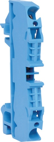 Клемма наборная, N, сечение 0.13 - 2.5 кв.мм, пружинные контакты, 800В/24A, 1 полюс, 3 контакта, синяя