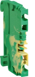 Клемма наборная, заземляющая, PE, 0.13 - 2.5 кв.мм, пружинные контакты, 800В, 1 полюс, 3 контакта, жёлто-зелёная