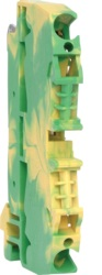Клемма наборная, заземляющая, PE, 0.13 - 2.5 кв.мм, пружинные контакты, 800В, проходная, жёлто-зелёная