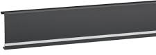 Крышка кабельного канала SL, высотой 80мм, с прозрачной вставкой для светодиодной гирлянды, ПВХ, цвет черный графит RAL9011