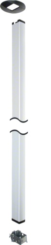 Одинарная колонна DA200 с зажимным креплением, профиль 68x98мм, высота 3,4м, цвет RAL9010, белый