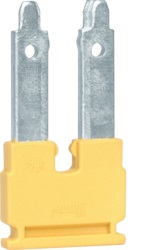 Соединитель для наборных клемм, на 2 полюса, 2.5 кв.мм, поперечный, изолированный, для клемм KY, жёлтый