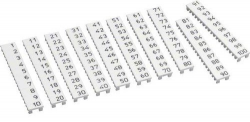 Шильдики для наборных клемм, для маркировки, монтажная ширина 5мм, 25 наборов чисел, от 0 до 100