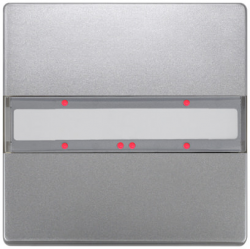 Переключатель клавишный UP 285/43, светодиод состояния, платиновый металлик
