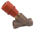 Запорно-балансировочный клапан  Kombi-3-plus RED, внутренняя резьба, DN20, PN16, KVS 4,5, G 3/4