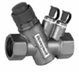Распределительный клапан для бокового подключения, Ру10, 130оС, Kvs1,6 DN15 мм, никелированная бронза, байпасная труба, наружная резьба, 3/4 дюйма