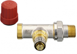 Клапан RA-N для двухтрубной насосной системы отопления, Ру 10 бар, Тмакс 120С, внутренняя резьба, UK, Ду 15 мм, Кvs 0,90, 0,04–0,43 м3/ч, прямой