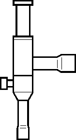 Клапан регулятор давления KVR 12, -45 - 130 °C, 28 бар, 5,0 - 17,5 бар, вход/выход 1/2 IN, под пайку, ODF, сервисный порт, медь