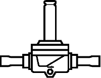 Клапан соленоидный, тип EVR 10, -40 - 80 °C, 35 бар, KVS 1,900 м3/ч, вход и выход 16 мм, NC, прямой, клапанный узел 10,00 мм, под пайку, ODF