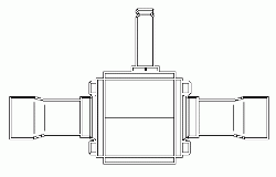 Корпус клапана соленоидного, тип EVR 40, -45 - 80 °C, 32 бар, KVS 25,000 м3/час, NC, вход/выход 42 мм, под пайку, ODF