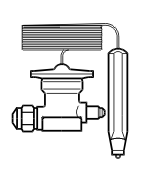 Термостатический элемент TEX-20, серии TE 5-55, 28 бар, -40 - 10 °C, трубка 3 м, 1/4 ", под отбортовку, латунь, упаковка 9 шт.