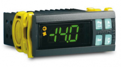 Контроллер IR33, питание 230В АС, 2 входных датчика, 1 цифровой вход, звук. сигнал, монтаж в панель, 3 реле: компрессор, разморозка, вентилятор, часы