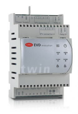 Контроллер TWIN только для Carel (RS485/MODBUS), на 2 вентиля, с разъемами    *