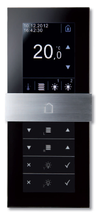 Комнатная тач-панель управления thanos, L, черный/белый, температура, MODBUS