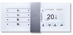 Комнатная тач-панель управления thanos, rH LQ, черный/белый, температура/влажность, MODBUS