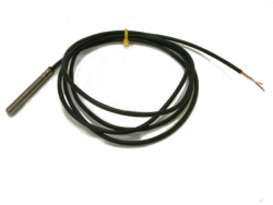Датчик NTC типа WН, чувствительный элемент в металлическом корпусе диаметром 6 мм, IP68, 1.5м кабель, -50...105 C