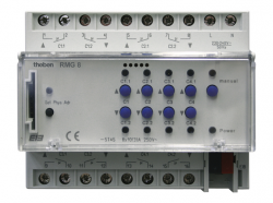 Универсальный актуатор RMG 8 KNX, базовый модуль, 8 каналов включения/отключения нагрузок, 4 канала управления жалюзи