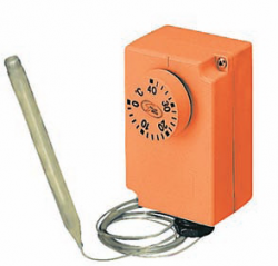 Капиллярный термостат, электромеханический, угроза замерзания, 250В, 10А, -35….35 С, IP 40